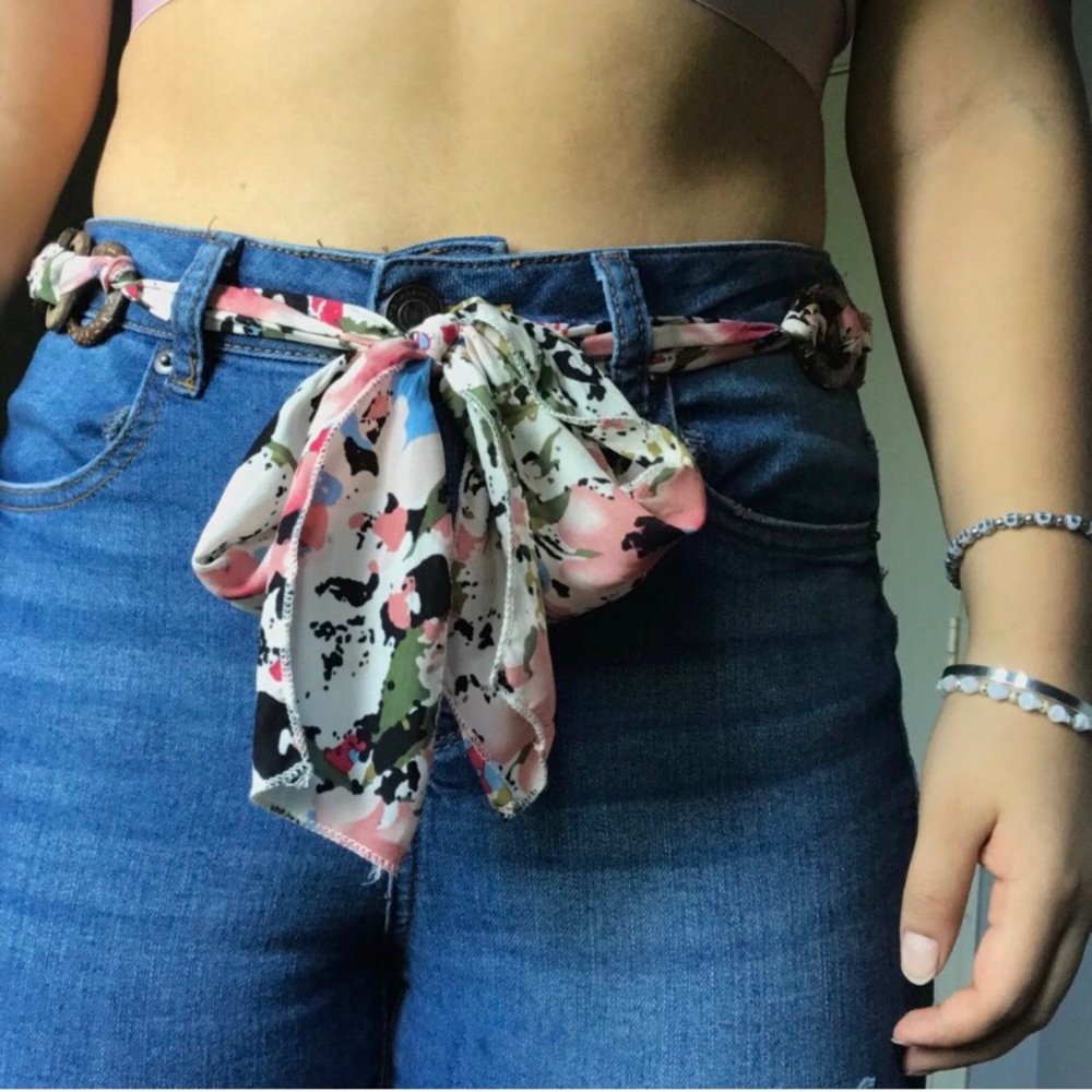 boho wood link belt